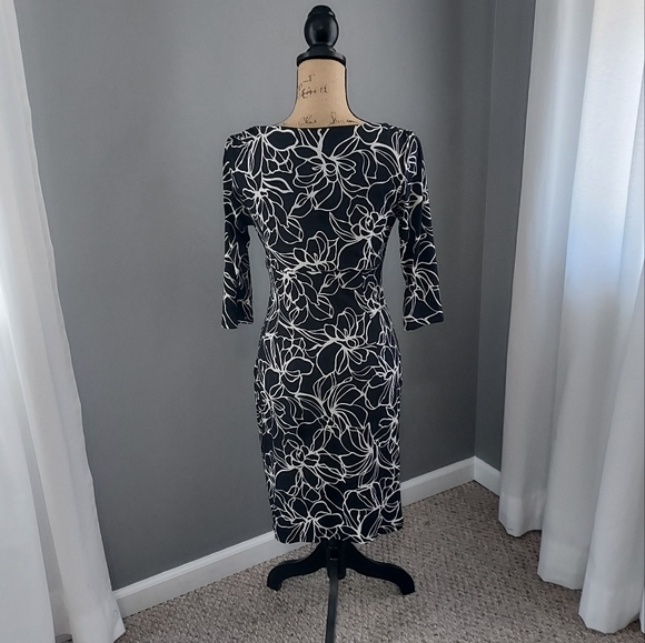 Shelby & Palmer, women's size small,  black & white pattern dress - Picture 2 of 4